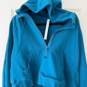 Lululemon Blue Scuba Oversized Half-Zip Hoodie